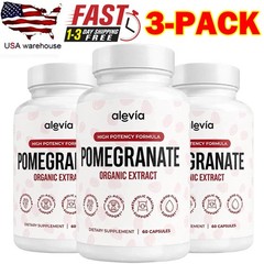 3X Alevia Pomegranate Capsules 60ct Organic Extract Antioxidant ~(-20%off) US