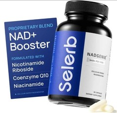 Selerb Men’s NAD+ with Liposomal-NAD+, CoQ10 & Maca for Energy & Vitality, 60ct+