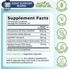Joint Support Glucosamine Chondroitin MSM Capsules for Mobility & Flexibility