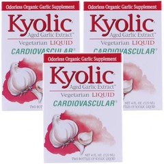 Kyolic Aged Garlic Extract – Vegetarian Cardiovascular 4 fl. oz Each (Pack of 3)
