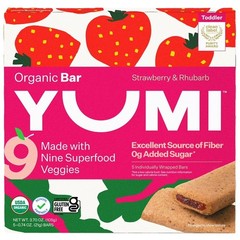 Organic Strawberry & Rhubarb Toddler Snack Bars – 3.7oz/5ct