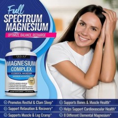 Magnesium complex 1000mg 7 types | Sleep musculoskeletal support 90 TopLux
