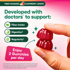 Physician’s Choice Prebiotic Fiber Gummies 5g Zero Sugar Vegan Gut Regularity