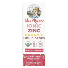 2 X MaryRuth’s, Organic Ionic Zinc Liquid Drops, Strawberry Lemon, 3 mg, 4 fl o