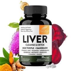 Sandhu’s Liver Cleanse Detox, Repair & Support Supplement, 70 Capsules