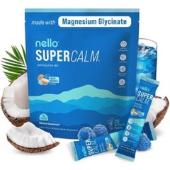 Nello Supercalm Calming Drink Mix Supplement Powder – Blue Coconut – 20ct