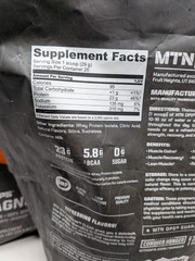 MTN OPS Magnum Clear Protein Powder Blue Raspberry Coconut 1.26 Lbs Lot Of 4