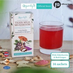 PurelyB Tiger Milk Mushroom Supplement Lung Supplement Natural Herbs Halal (14s)