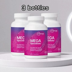 3 BOTTLES Mega Sporebiotic 60 Capsule Supplement Pills Microbiome Labs,