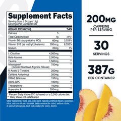 Nutricost Pre-Workout Complex Powder (Peach Mango) 30 Servings