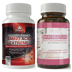 BCAA Amino Acid Muscle Growth Support Phytoceramides Skin Anti Aging Supplement