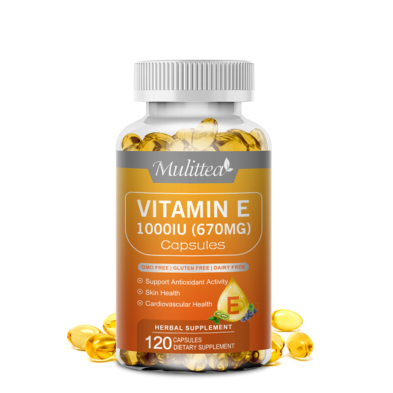 Mulittea Vitamin E 1000 IU Antioxidant Immune Skin Health Mixed Tocopherols 120