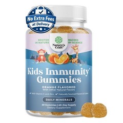 Suplemento de Vitamina C para Niños + Zinc y Equinácea 60 Gomitas Sabor Naranja