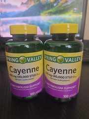 2-Pack Of Spring Valley Cayenne 455 Mg ( 40,000 Stu Per Cap) 100 Ct 2-Pack