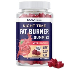 Night Time Fat Burner Gummies Melatonin Sleep Aid Vegan Weight Loss Support