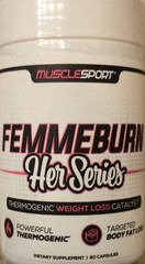 MuscleSport FEMMEBURN HER SERIESThermo Fat Burner 90 Caps(30 Serv) BEST BY 10/26