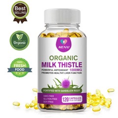 Milk Thistle Tablets 1000mg per Serving – High Strength 80% Silymarin (120 Pack)