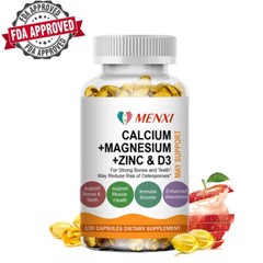 10-120pcs Zinc Calcium Magnesium & Vitamin D3 Capsules Complex Supplement Pills