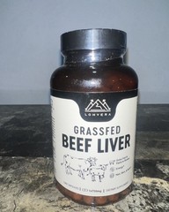 Lonvera Grass Fed Beef Liver 750mg 120 Capsules Energy Hair Skin Nails