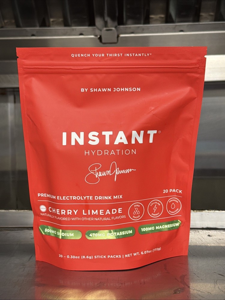 Instant Hydration Premium Electrolytes Powder Packets Cherry Limeade Drink Mix