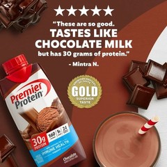 (2 pack) Premier Protein Shake, Chocolate, 30g Protein, 11 Fl Oz, 12 Ct