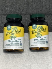 MegaFood MegaFlora Probiotic Plus Daily Probiotic 60 Capsules EXP 04/27 Lot Of 2