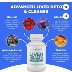 Lot of 6 PUREHEALTH Research Liver Health Formula 60 Capsules SEALED Exp 12-2027