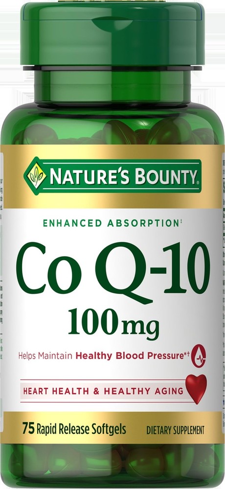 Nature’s Bounty CoQ10 100mg 75 Count Softgels for Heart Health and Energy