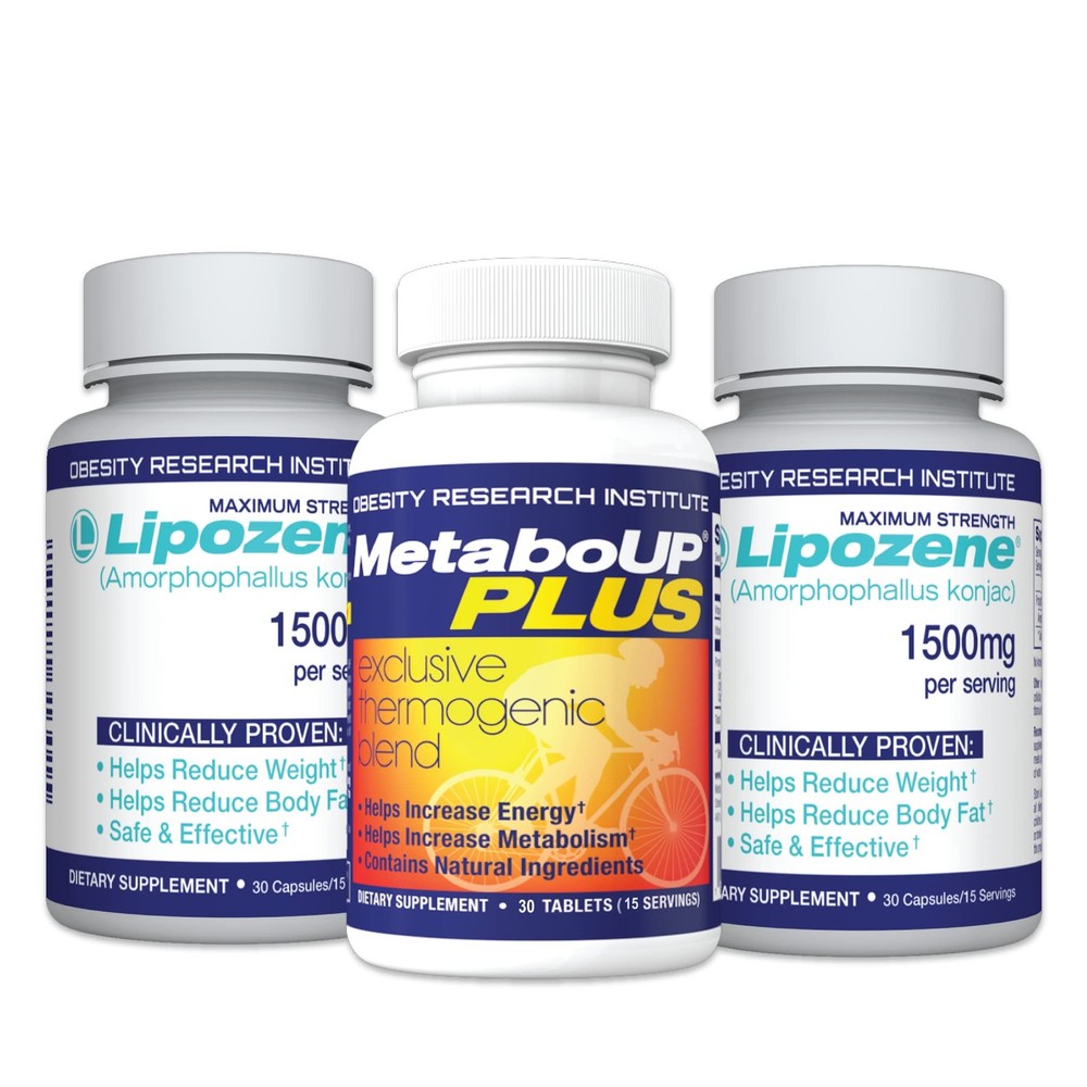 Lipozene Weight Loss Pills 2 Bottles with 30 Capsules Each Along with a 30 Co…