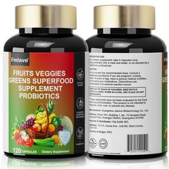 70 Fruits and Veggies Whole Food Supplement with Superfood & 5 Probiotic Strains
