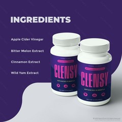 Clensy Capsules, Premium Cleansing Formula for Internal Balance & Harmony 60ct