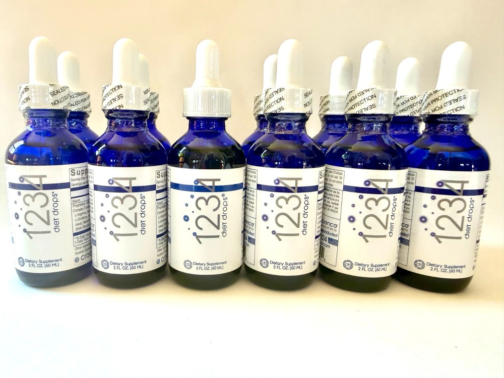 Creative Bioscience 1234 Diet Drops- 12 PACK- 12 2fl. Oz. blue dropper bottles
