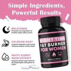 latest HOT US~2025 3X Weight Loss Night Time Fat Burner Supplement for women