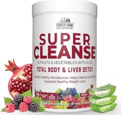 Berry Super Cleanse – Detox Drink Powder with Aloe – 9.88 Ounce Canister