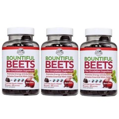 Country Farms Bountiful Beets Gummies – Black Cherry 60 Gummies (Pack of 3)