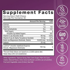 Hair Growth Soft Chews Thicker Stronger Hair 60 Mixed Berry Reduce Wrinkles++++