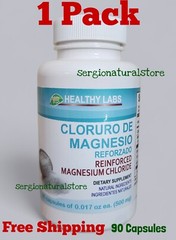 Cloruro de Magnesio (Magnesium Chloride) Reforzado 90 Capsules Free Shipping