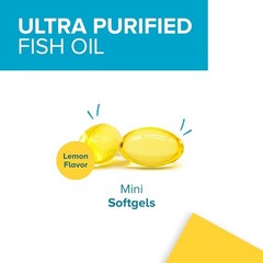 Heart Health Omega-3 Mini Softgels 1000mg EPA DHA, Lemon Flavor, 180 Count