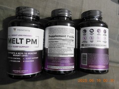 3 Jars Vitauthority MELT PM Nighttime, Weight Loss Pills, 3 x 60c = 180 caps