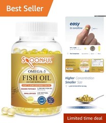 Mini Omega 3 Fish Oil 1290 mg Softgels – iFOS Certified for Brain Health