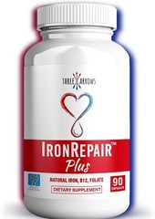 Three Arrows Iron Repair Plus Natural Iron Supplement 90 Gelatin Capsules