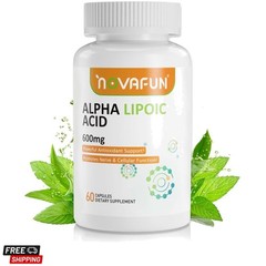 Alpha-Lipoic-Acid 600mg Capsules, ALA-Supplement for Nerve Health, Antioxidan…