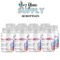Secret Diet- Keto & Weight Support- 12 Bottles- 720 Capsules