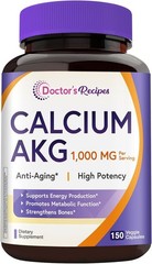 Doctor’s Recipes Calcium AKG Supplement for Healthy Aging, Bone Health – 150ct.