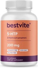 Bestvite 5-HTP 200mg (120 Capsules) – No Stearates- Gluten Free – Non GMO