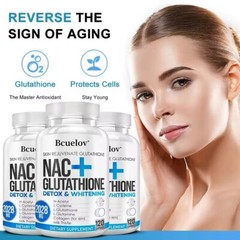 NAC Glutathione w Vitamin C Skin Whitening Bleaching Anti-Agin&Dark Spot Remover