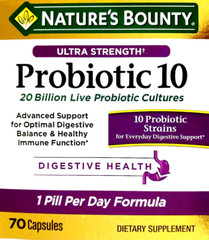 Nature’s Bounty Ultra Strength Probiotic 10 (20 Billion CFU) 70 Caps EXP 07/2025