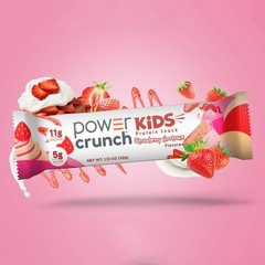 Power Crunch Kids High Protein Snack Bars, Strawberry Shortcake, 1.13 oz, 5 Coun