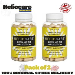 2 Packs Heliocare Advanced Nicotinamide B3 Skin Health 120 Capsules Exp: 07/2028