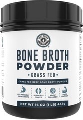 Left Coast Bone Broth Powder, 1 lb Grass Fed Non-GMO Protein Powder, Unflavored